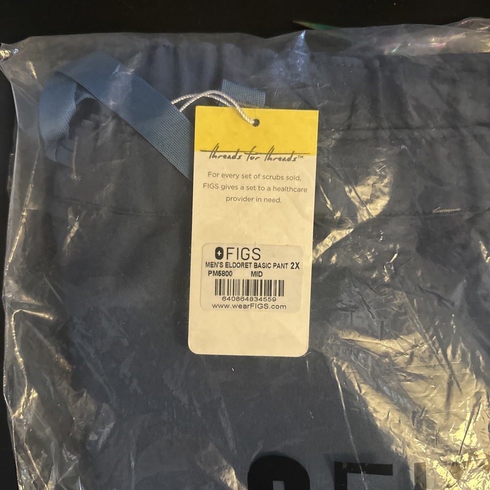 Figs Eldoret Basic Scrub Pants Men's Blue Size 2X… - image 2